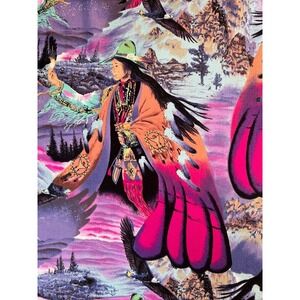 Fabric - Vintage Medicine Woman Shaman Chieftainess Indigenous Shamash & Son BTY
